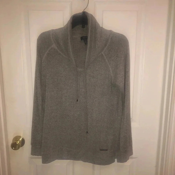 Jones New York-Gray fleece pullover sz sm - Picture 1 of 3